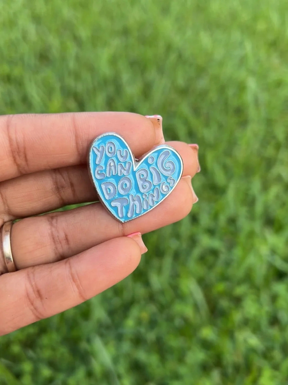 Blue Heart Pet Charm - 'You Can Do Big Things'